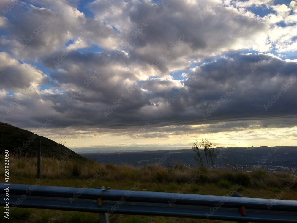 Fototapeta premium clouds over the river