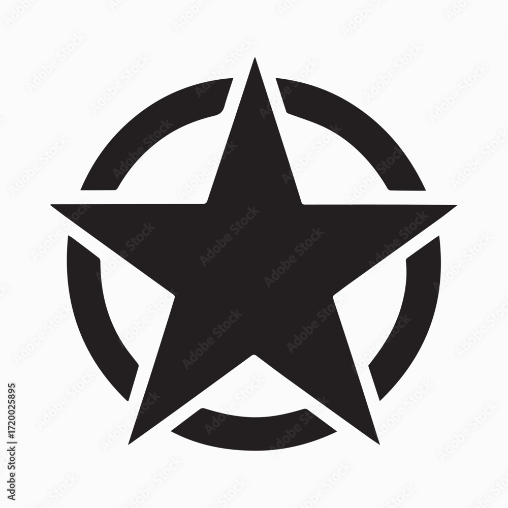 Obraz premium black and white star