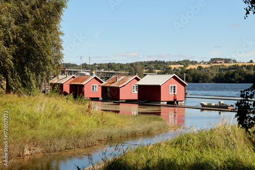 Red house on the river