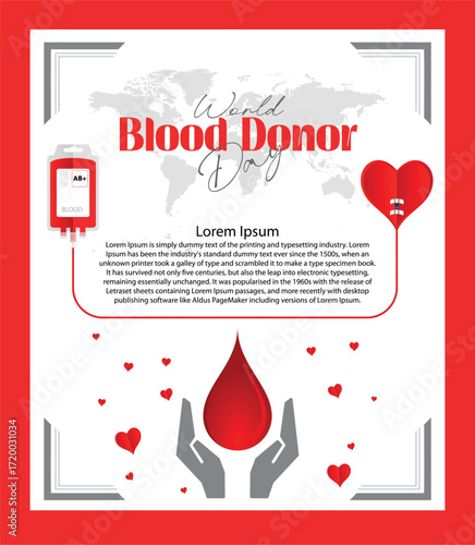 World Blood Donor Day Vector Background