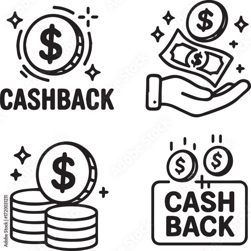 Cashback Icons Money and Rewards
