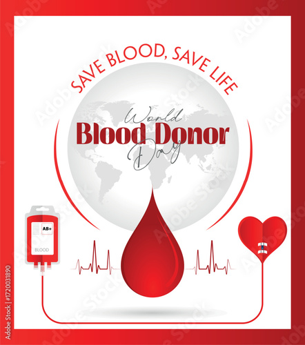 World Blood Donor Day Vector Background