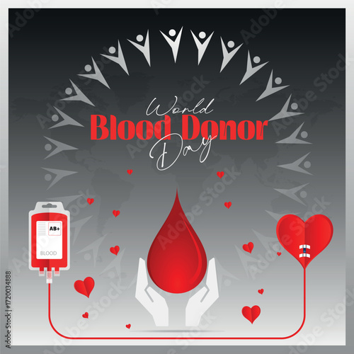 World Blood Donor Day Vector Background
