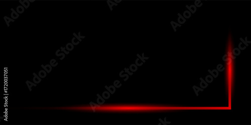 3D rendering of an abstract bright neon frame. Luminous neon line of a rectangular path. Web Background Laser Show