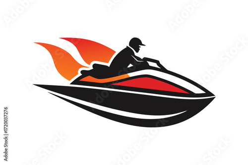 speed boat vector ship vector design icon art logo boat 
