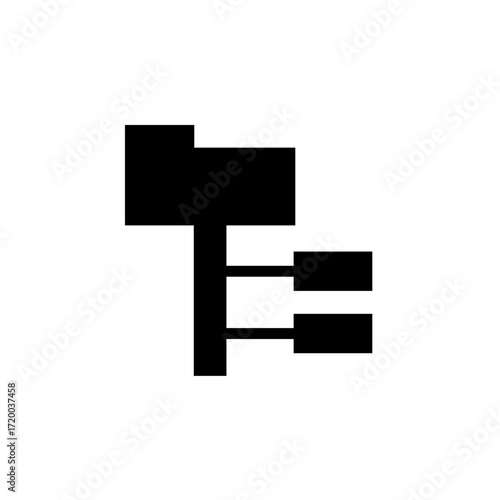 Simple graphic depicting a data flow or hierarchical structure.