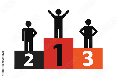 business man and success 3d people symbol design art icon 