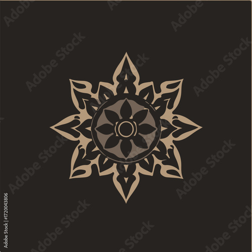 Elegant Floral Mandala Design A Sophisticated Decorative Element for Various Applications