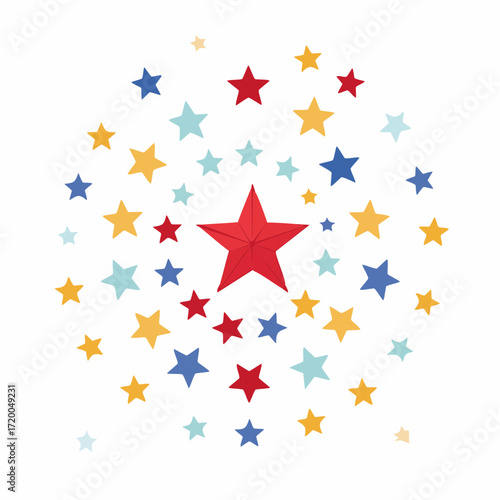 Hintergrund bunte Sterne