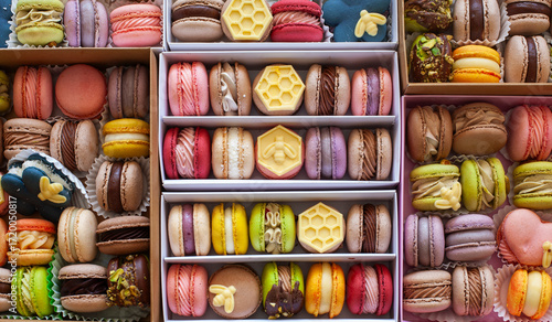 Authentic French Macarons top view