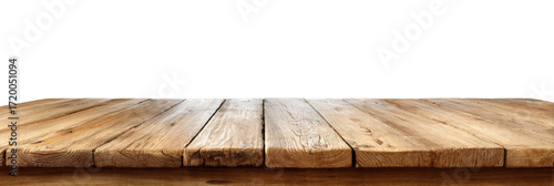 Wooden table surface with natural texture and warm color, balanced by rule of thirds isolated transparent Background.