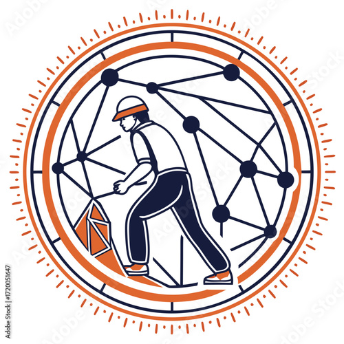 Cryptocurrency Abstract Coin Design