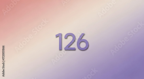 Soft Pastel Gradient Background with Purple Number 126