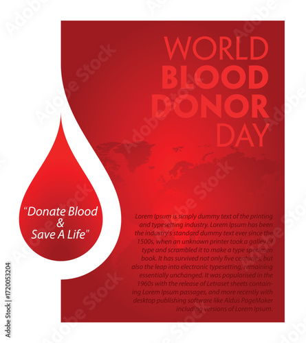 World Blood Donor Day Vector Background