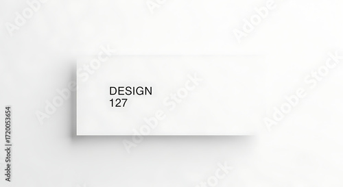 Minimalist White Business Card Mockup with design 127 Text