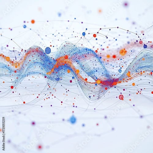 Abstract Colorful Data Wave Visualization