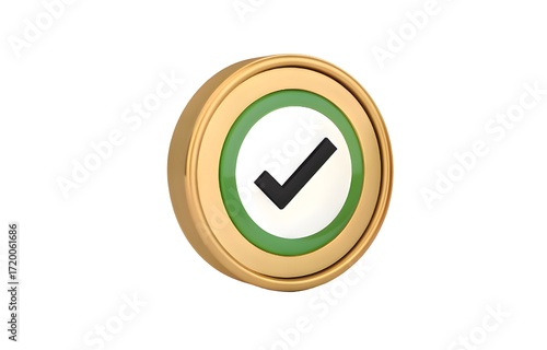 Free Download Golden check mark icon confirms success, perfect for website buttons, app design, and marketing materials needing a modern, positive symbol - GFXLoad