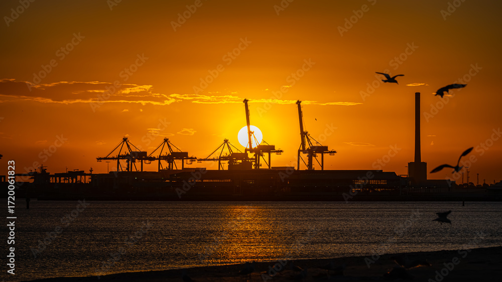 Fototapeta premium Melbourne in Sunset