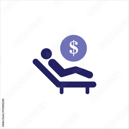 passive income icons. simple colored vector illustration
