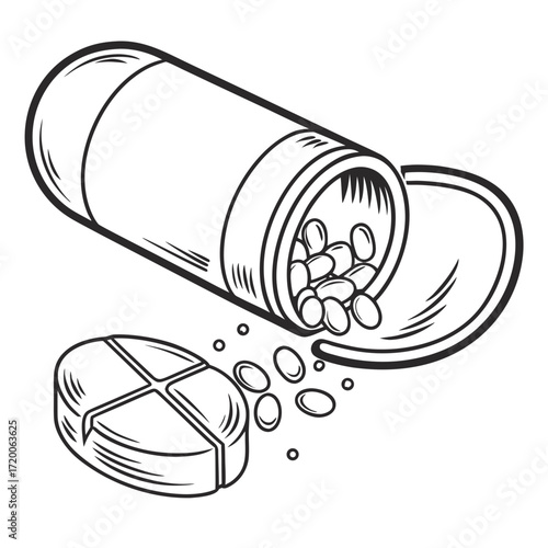 Pills and capsule, treatment for illness and disease