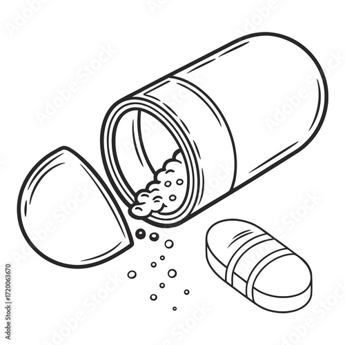 Pills and capsule, remedy for sickness and ailment
