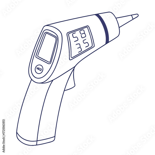 Infrared thermometer displaying 5835 degrees