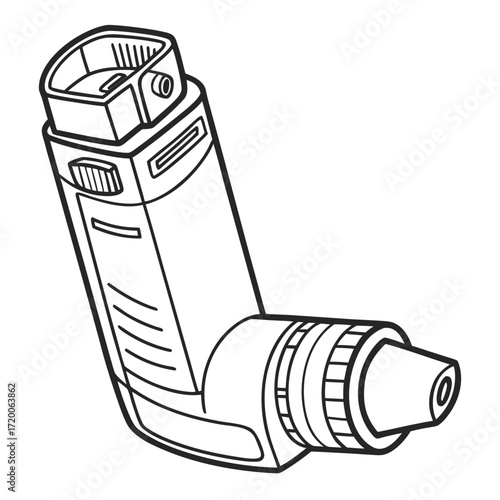 Illustration of an inhaler, a medical device