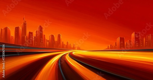 Wallpaper Mural traffic at night Torontodigital.ca