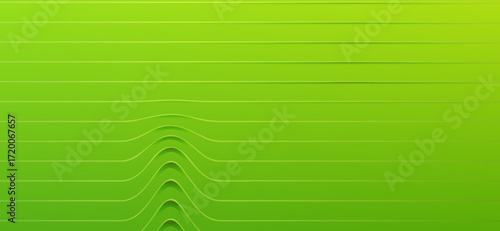 A vibrant chartreuse background displays horizontal lines with subtle wavy indentations creating a modern and minimalist design that evokes a sense of movement and freshness