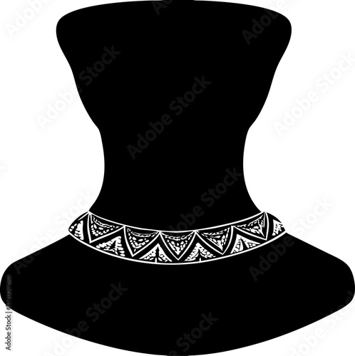 Minimal Line Drawing of Tribal Bracelet, Ethnic Jewelry Vector, Handcrafted Accessory Illustration, Isolated Design