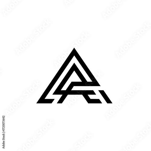 Free Download Abstract geometric letter A logo design with modern sharp triangular shapes and black color vector illustration - GFXLoad