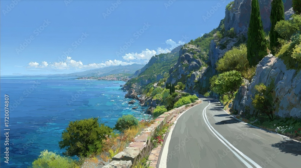 Obraz premium road to the sea
