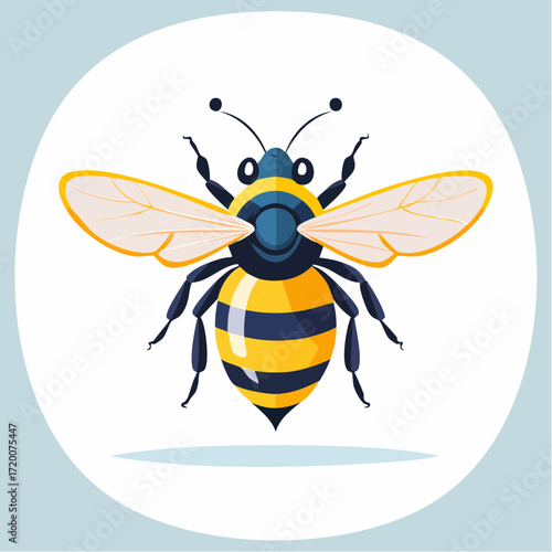 Adorable Cartoon Bee Illustration A Fun and Friendly Design