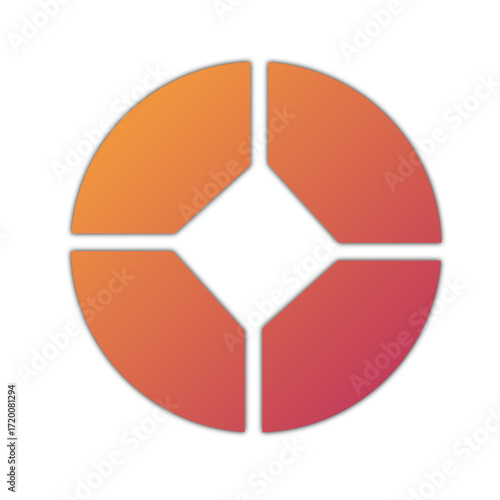 A stylized logo or icon: Its simple, clean design makes it suitable for branding