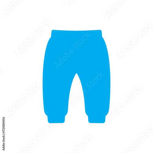 Baby pant silhouette icon vector flat design.