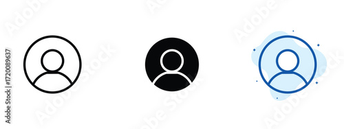 Set of pixel perfect colored Account icon.eps , 1 Silhouette, 1 Unexpanded, Account icon symbolizing a personal profile or user identity.