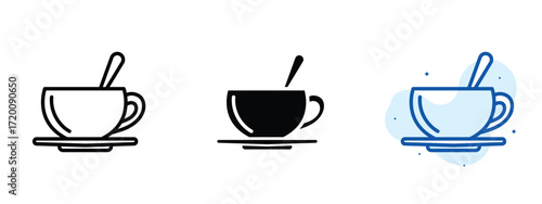 Set of pixel perfect colored Milk tea icon.eps , 1 Silhouette, 1 Unexpanded, Milk tea icon showing cup with tea and milk.