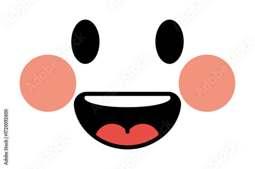 Playful Face Vector Illustration - Smiling, Tongue Out
