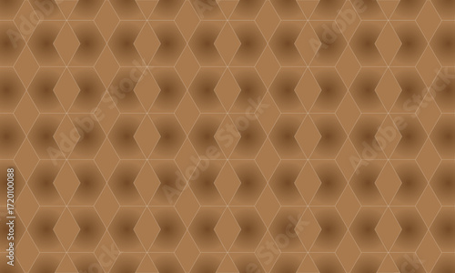 Vector art of brown hexagonal pattern texture background