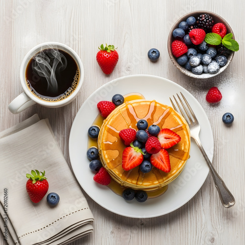 fruit cake with berries