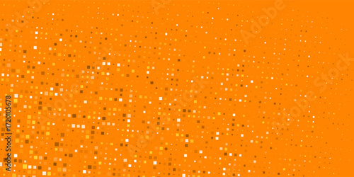 Radial gold disco party pattern. Yellow square sequin mosaic texture background. Abstract golden shining glitter halftone wallpaper. Pop up comic sparkling glitter backdrop. Vector