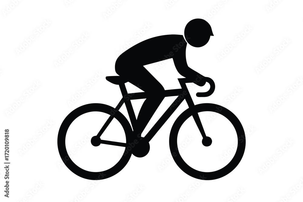 Obraz premium cycling vector icon silhouette