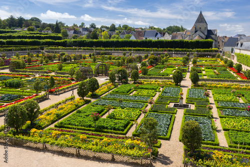 Chateau de Villandry, UNESCO World Heritage Site, Villandry, Indre-et-Loire, Pays de la Loire, France