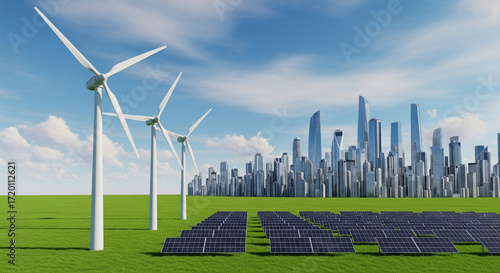 wind turbines farm
