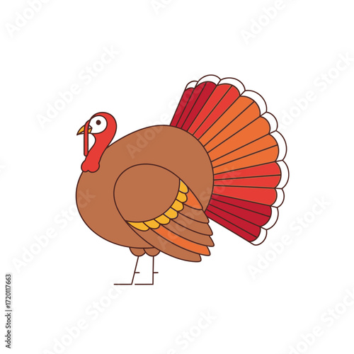 Thanksgiving Turkey Illustration A Vibrant and Festive Holiday Graphic