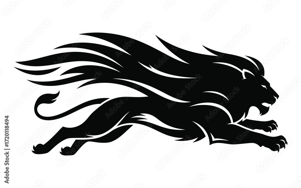 Naklejka premium Vectorized lion animal for print, sketch, Decoration