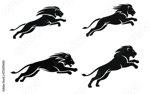 Vectorized lion animal for print, sketch, Decoration