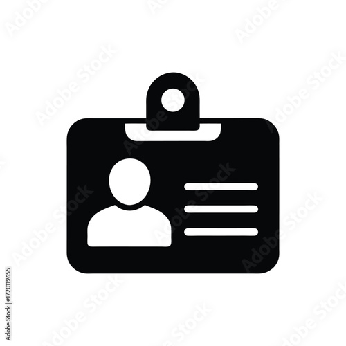 id card vector silhouette art illustration