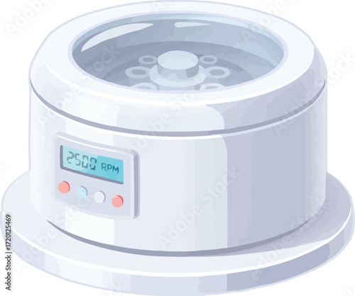 Modern centrifuge spinning samples in laboratory