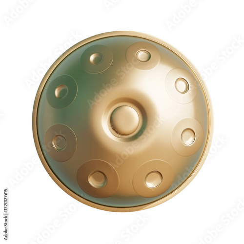 3D Render of Handpan (Hang Drum) on Transparent Background